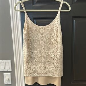 CAbi Cream Sleeveless Top